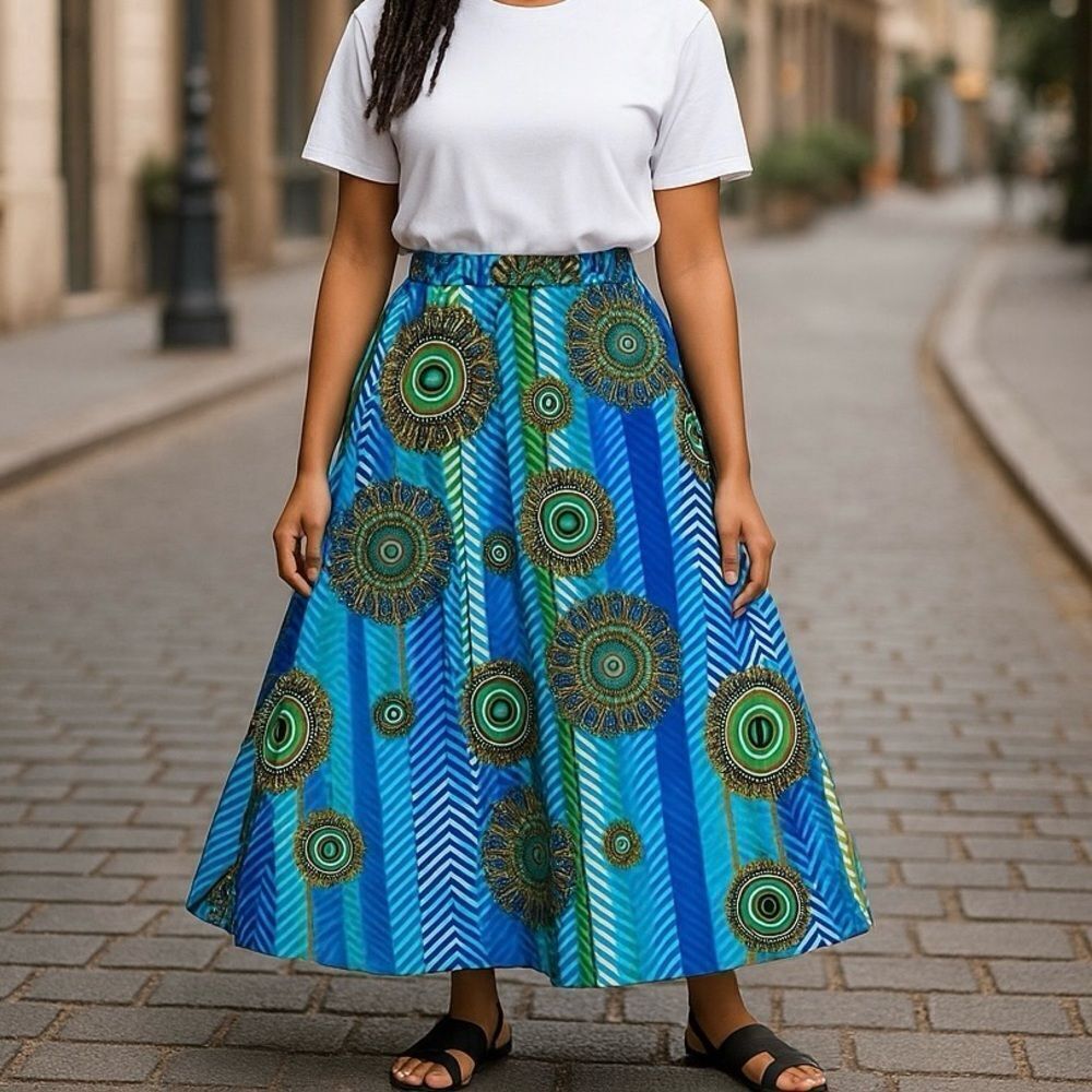 J USA Maxi Circle Skirt
